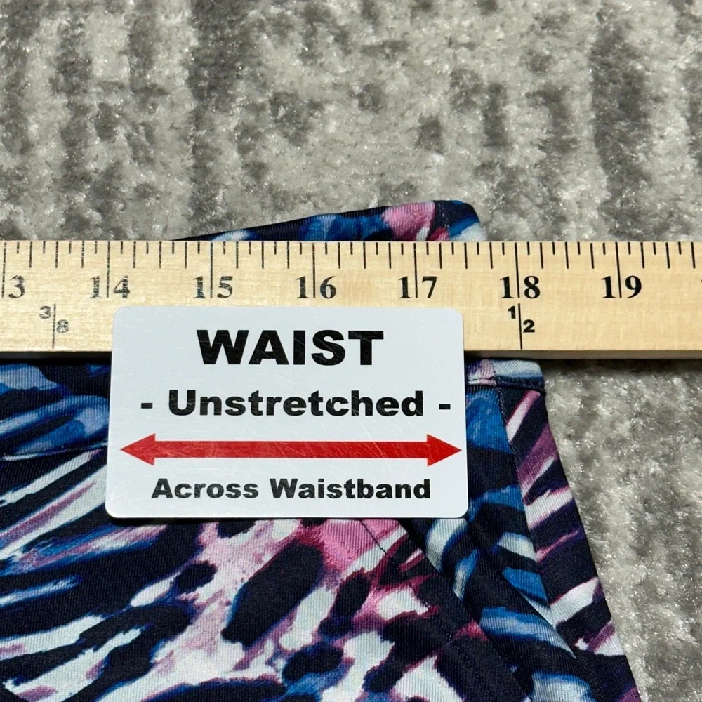 Coral Bay Skort Womens Large Blue Pink Abstract Athletic Pockets Stretch